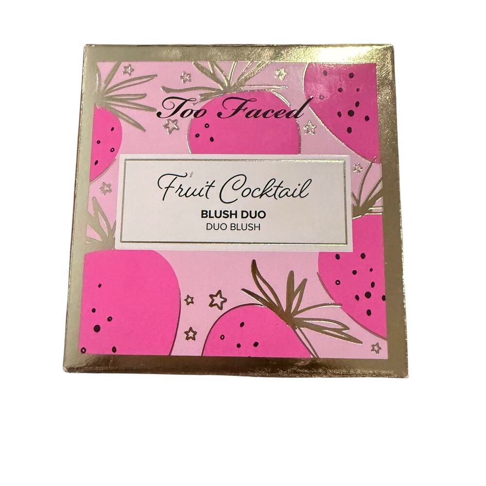 Too Faced Strobeberry Tutti Frutti Fruit Cocktail Blush Duo - New In Box .22 oz